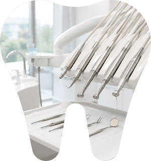 Szerszám na stanowisku dentystycznym.